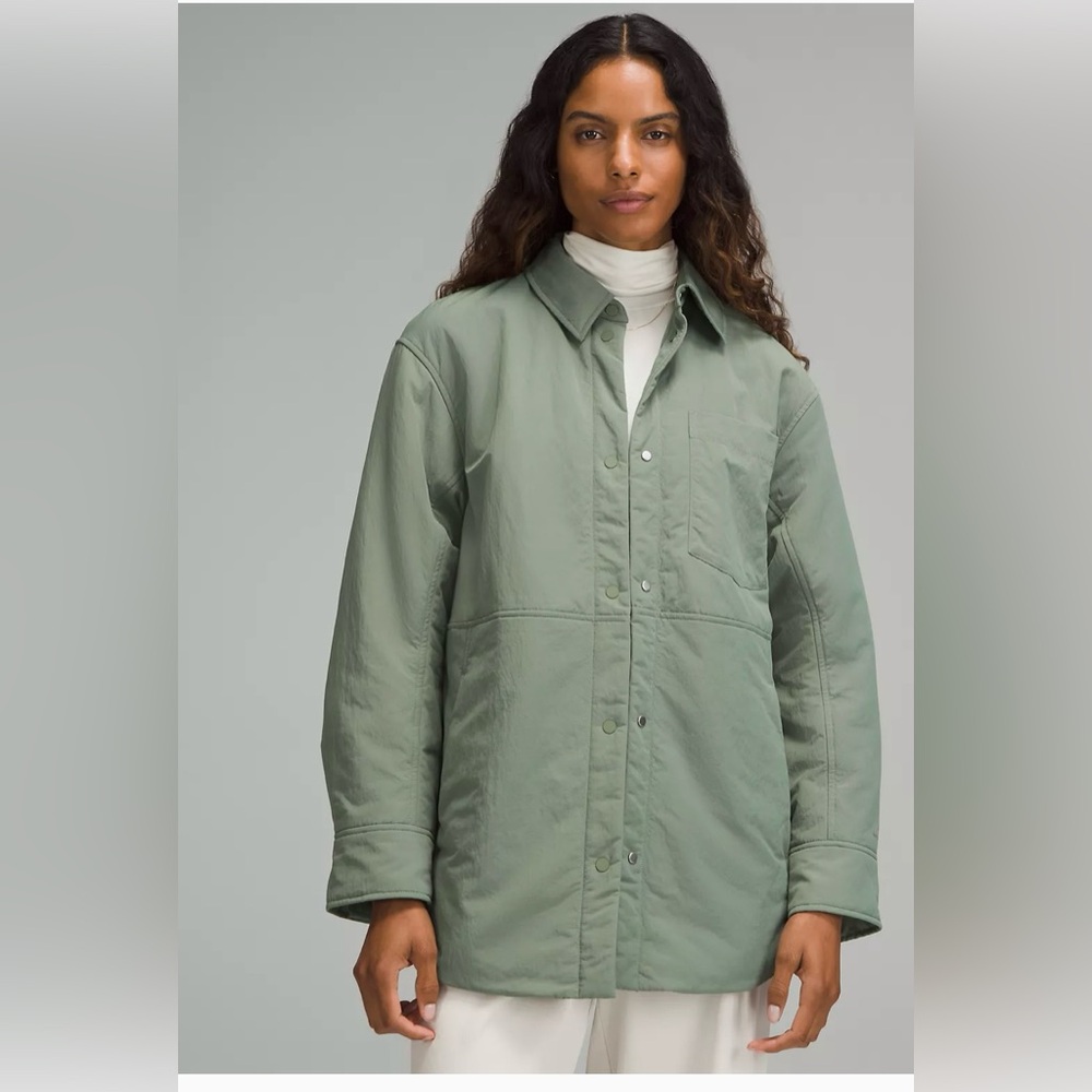 Lululemon, Lightweight Insulated Shirt Jacket, Size XS,🆕 Colour Grey Eucalyptus